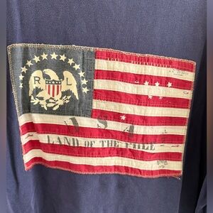 Polo by Ralph Lauren Blue USA Flag Polo Shirt